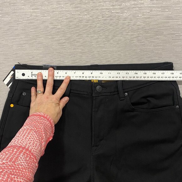 CAT Caterpillar Work Pants Mens 36 x 30 Black Canvas Fleece Lined Insulated - Picture 9 of 14